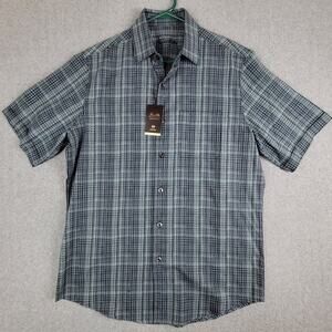 🌼Tasso Elba Shirt Mens Size Small Short Sleeve Refined Woven NEW with Tags